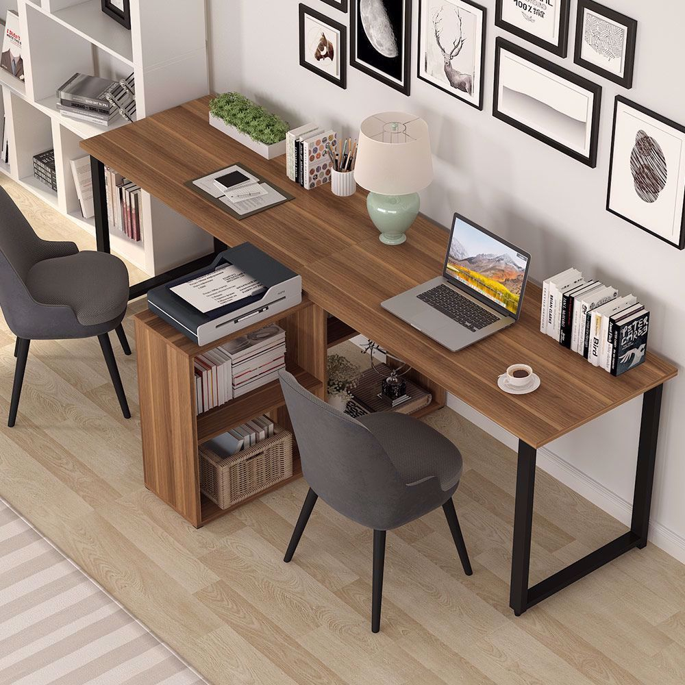 2 Person Desk Double Desk Home Office Tribesigns Home Office 