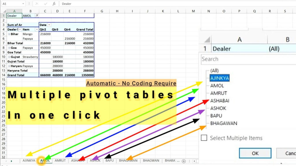 Add Multiple Sheets To One Pivot Table Printable Worksheets