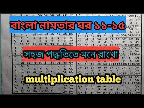 Bangla Namta Ghar 11 15 Multiplication Table In Bengali 11 