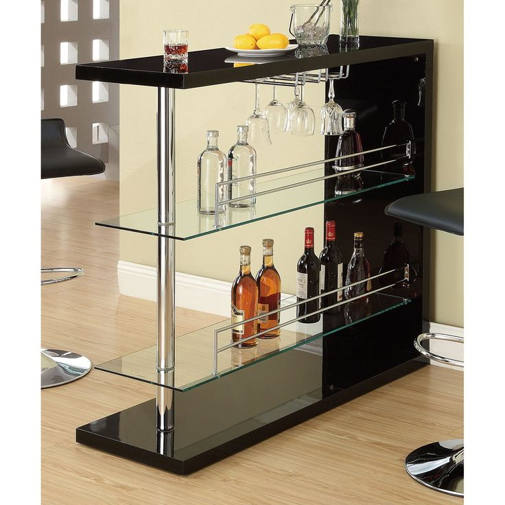 Coaster Company Contemporary Bar Storage Table Multiple Finishes