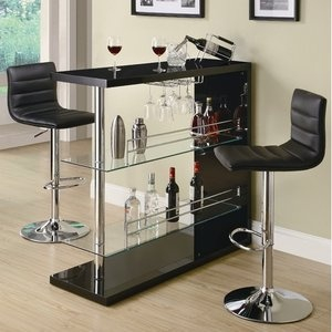 Coaster Contemporary Bar Storage Table Multiple Finishes Walmart 