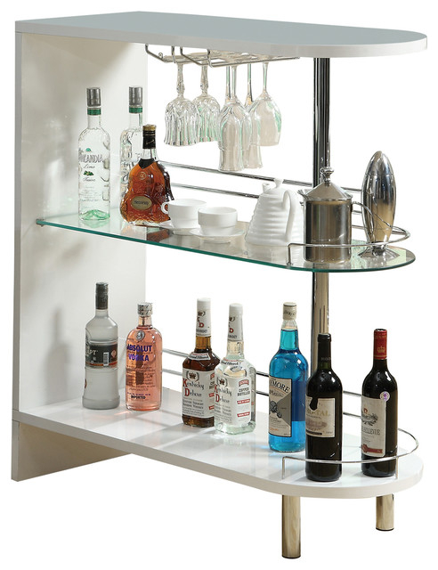 Coaster Contemporary Bar Table White Contemporary Wine And Bar 