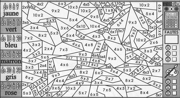 Coloriages Les Tables De Multiplication Fr hellokids