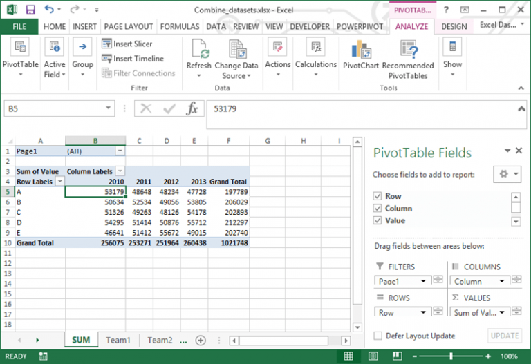 Consolidate Multiple Worksheets Into Excel Pivot Tables