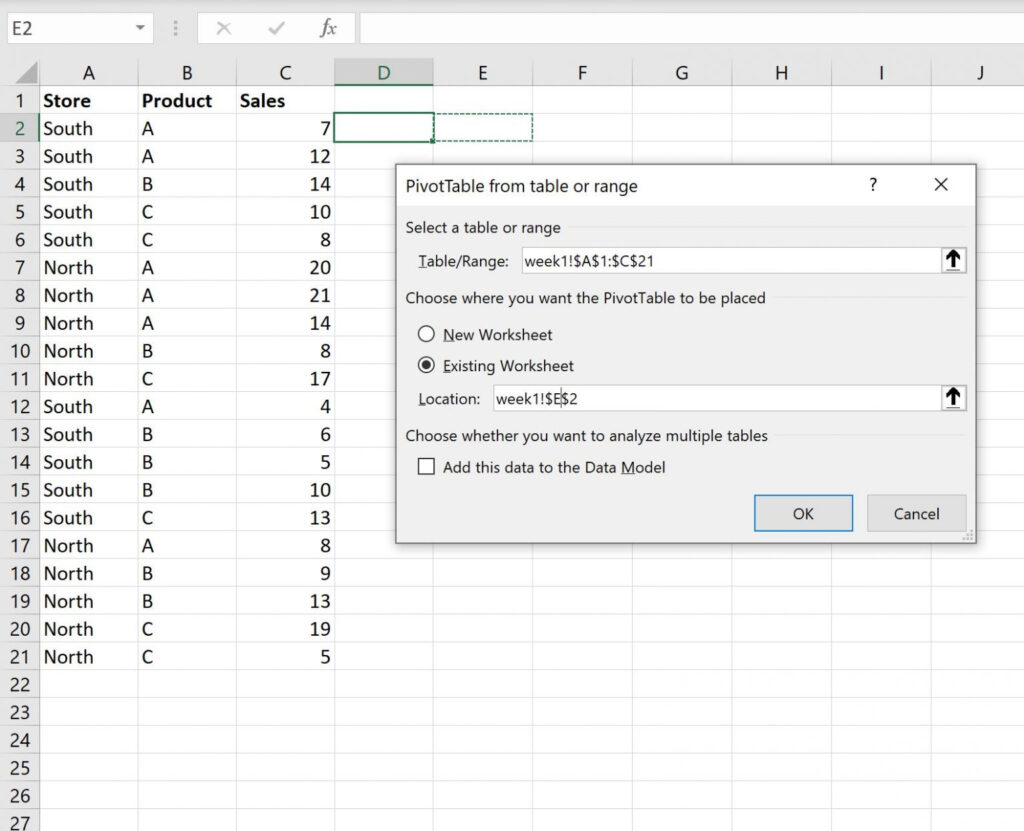 Excel How To Create Pivot Table From Multiple Sheets