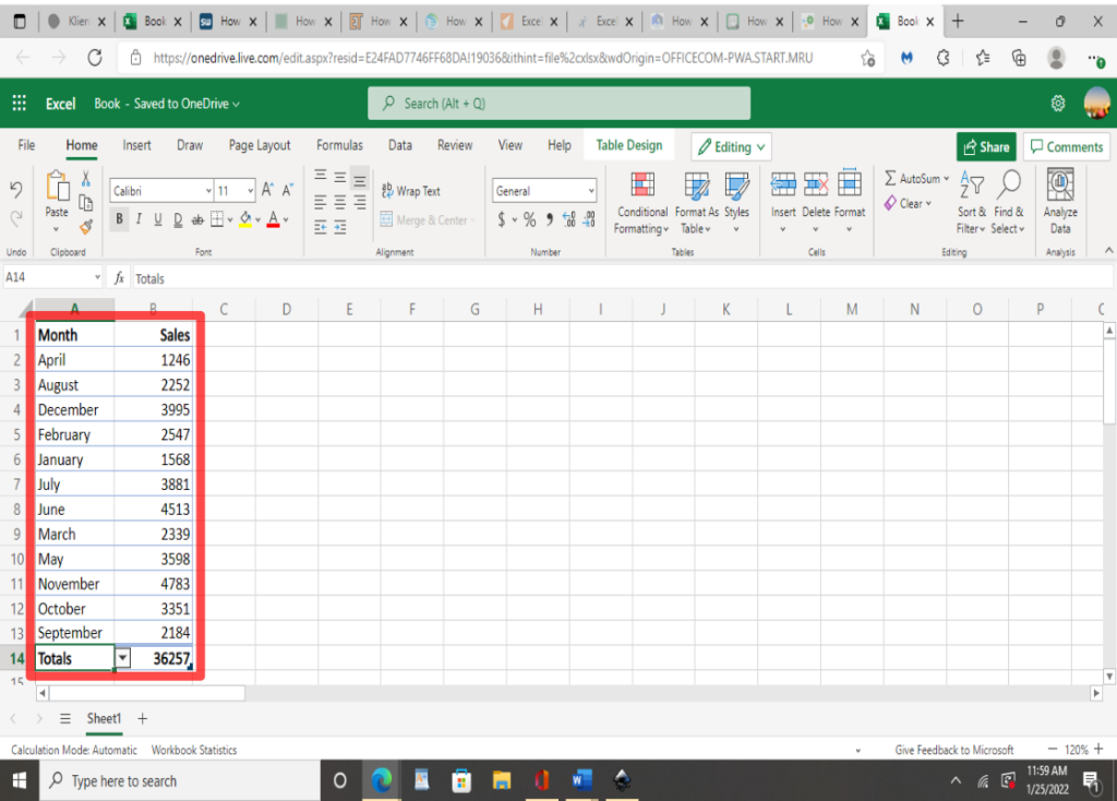 How To Add A Total Row To An Excel Table Quick Easily 