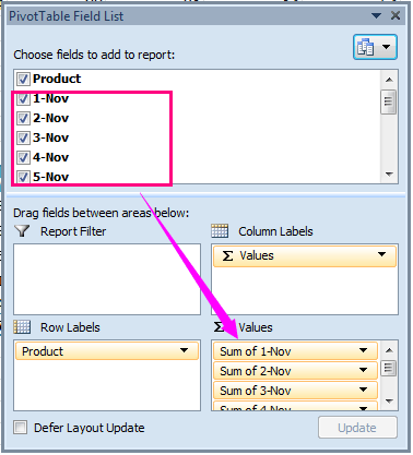 How To Add Multiple Fields Into Pivot Table 