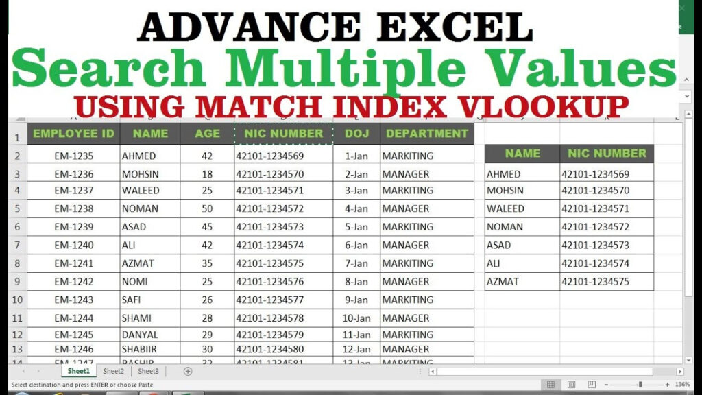 How To Find Multiple Values In Excel Using Formula Printable Online