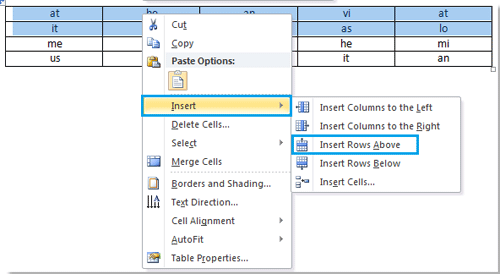 How To Insert Multiple Rows Into A Table In Word 