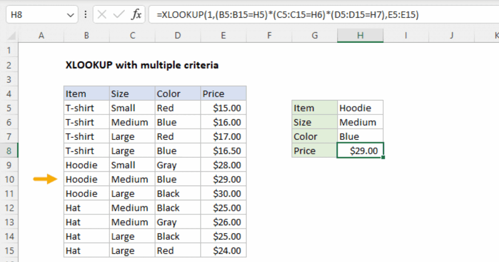How To Lookup Multiple Values In Excel And Sum Templates Printable Free