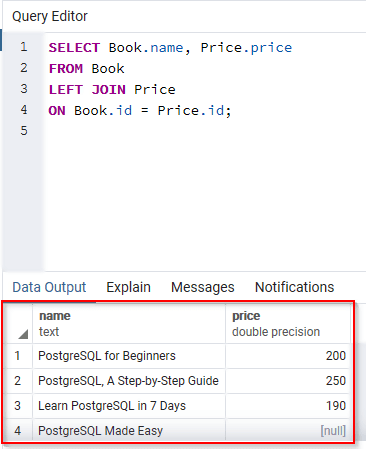 How To Select From Multiple Tables In Postgresql Using Query Editor 