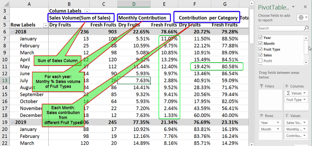 How To Select Multiple Fields In Pivot Table Field List In Excel 