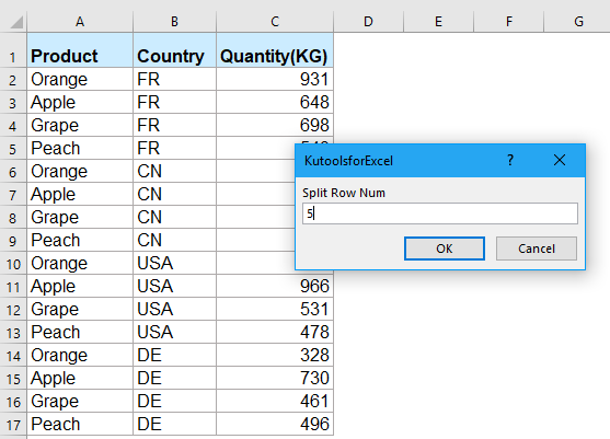 How To Split A Large Table Into Multiple Small Tables In Excel
