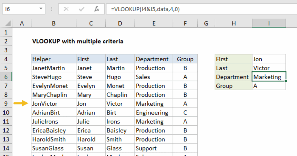 Index Match Vlookup Multiple Criteria Rows And Columns Printable 