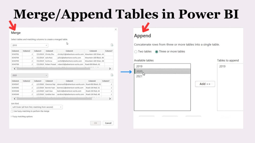 Merge And Append Table In Power BI YouTube