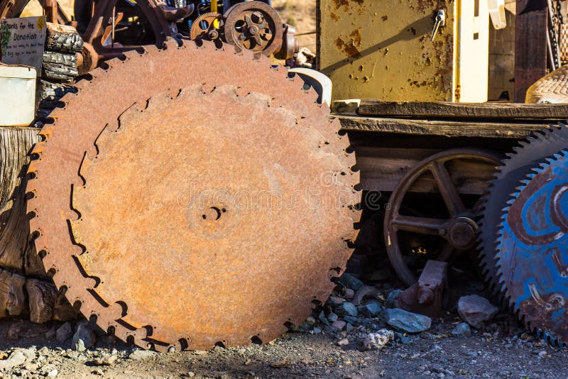 Multiple Large Cutting Saw Blades Stock Photo Image Of Junkyard 