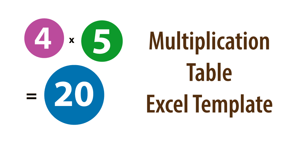Multiplication Table Charts 1 20 Learning With Excel Template FREE 