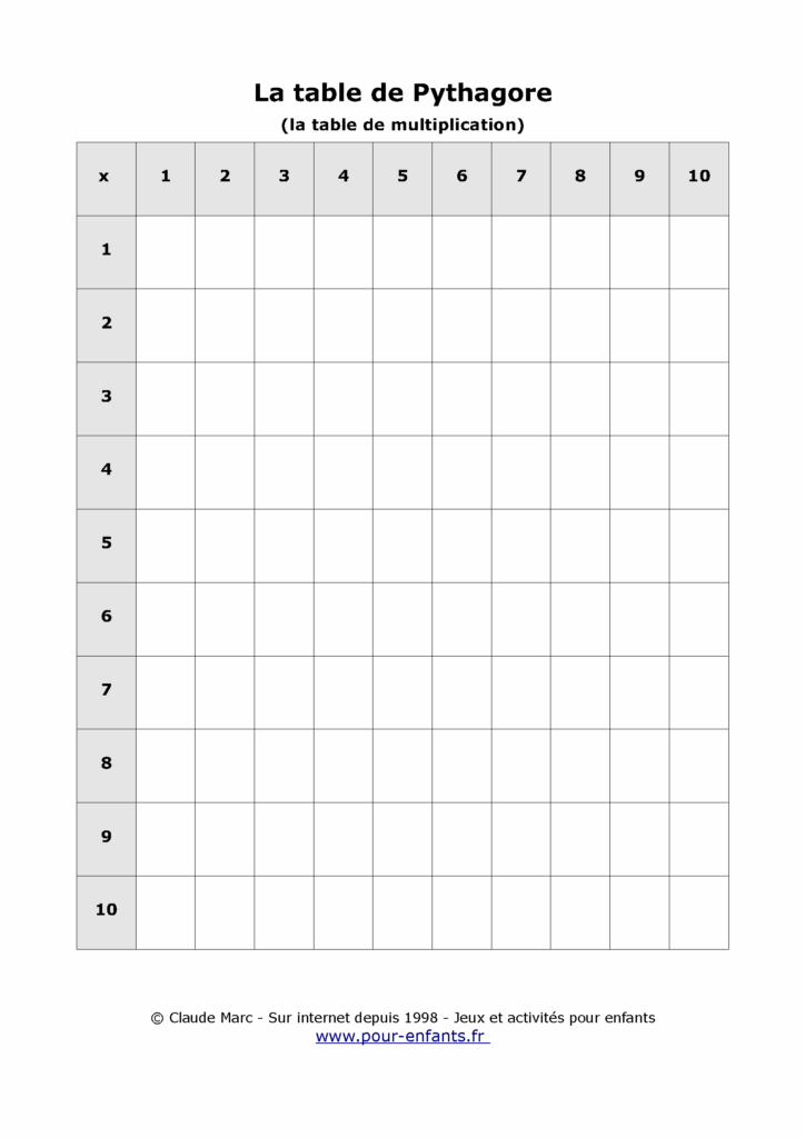 Multiplication Table Png