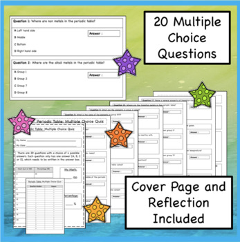 Periodic Table Multiple Choice Quiz By Science House TpT