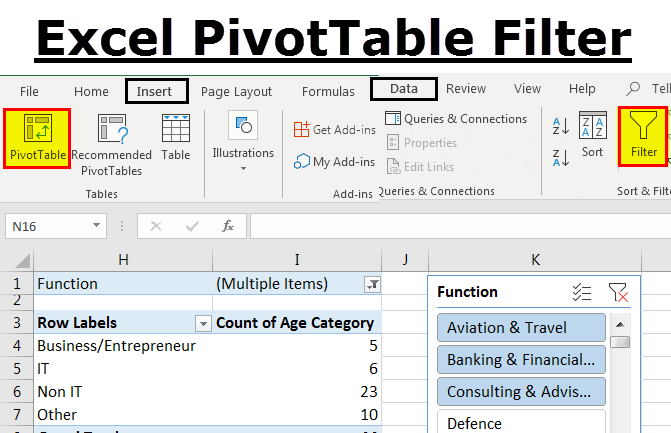 Pivot Table Filter In Excel How To Filter Data In A Pivot Table 