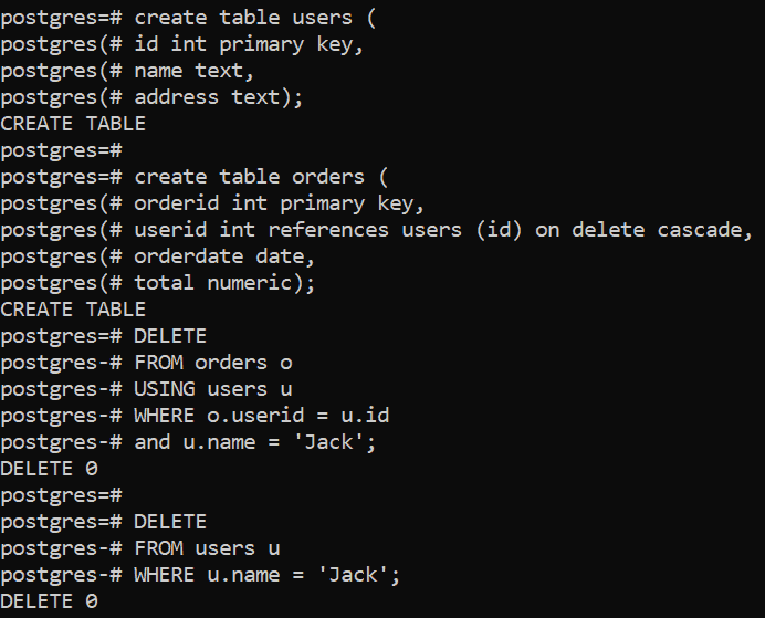 PostgreSQL Delete Row DatabaseFAQs