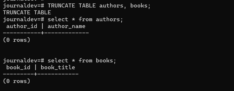 PostgreSQL TRUNCATE TABLE Syntax Examples Limitations MySQLCode