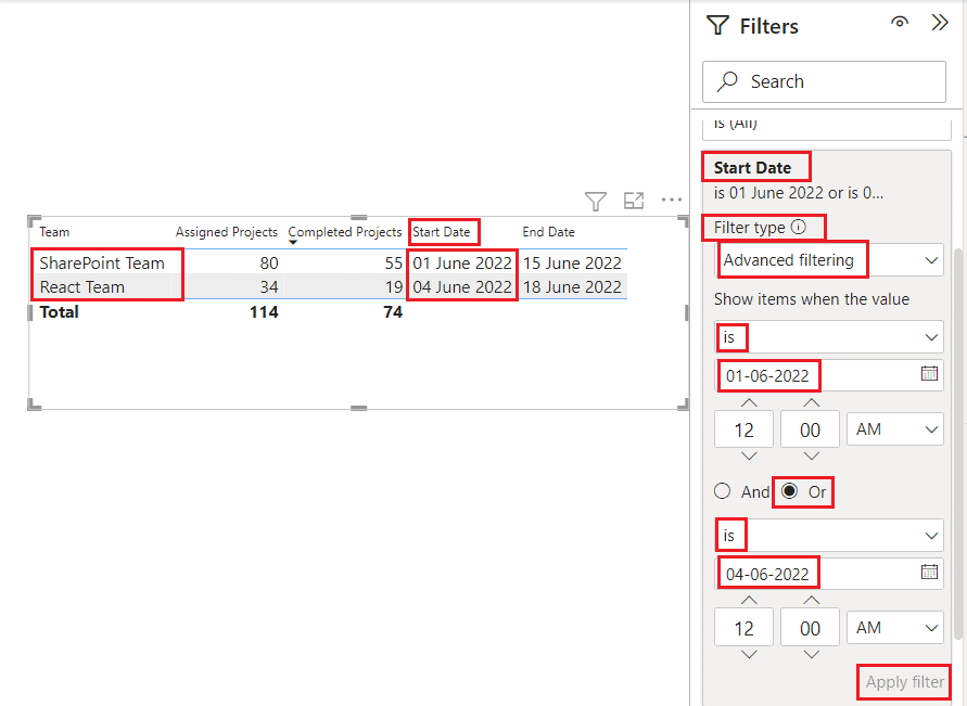 Power Bi Filter Table Between Two Dates Templates Sample Printables