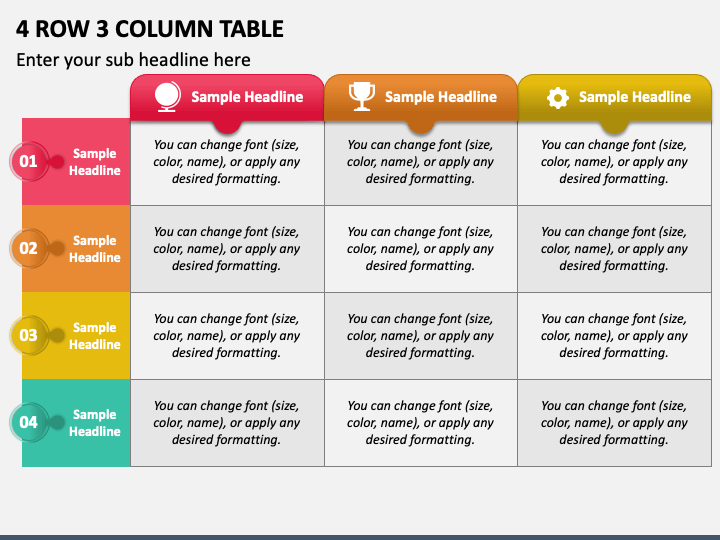 Rows Columns Table PowerPoint Template And Google Slides 48 OFF