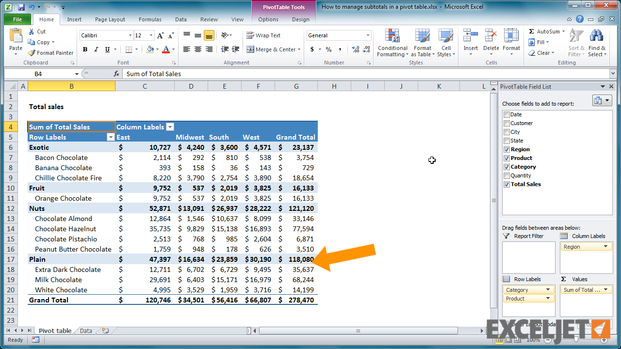 Select Multiple Rows In Pivot Table Printable Online