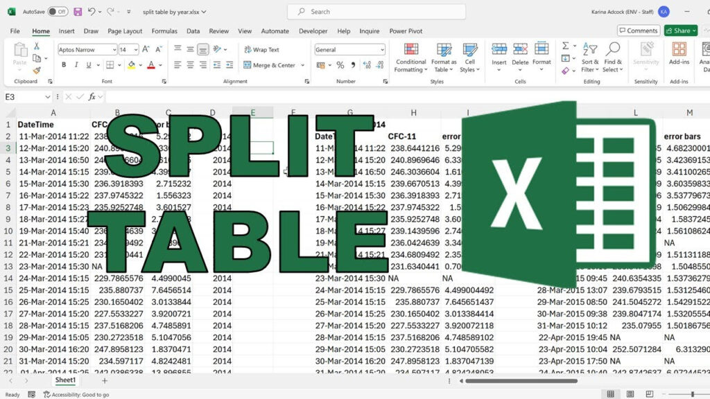 Split A Table Into Multiple Tables Based On Column Value In Excel YouTube