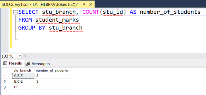 SQL COUNT With GROUP BY Clause GeeksforGeeks