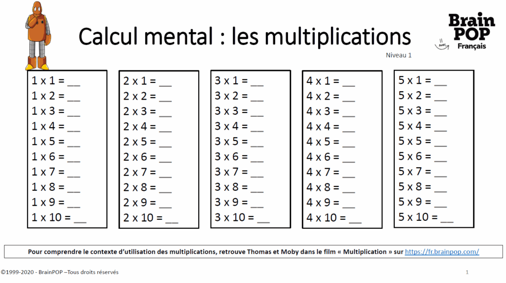 Tables De Multiplication Exercices A Imprimer Avec Correction 5eme 
