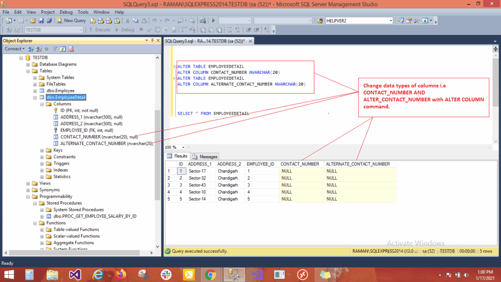Tech Info Blog On SQL Server Sharp DotCoderz ALTER TABLE gt ALTER 