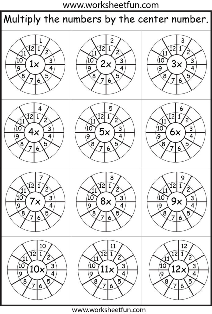 Times Tables Practice Activities Free Printable