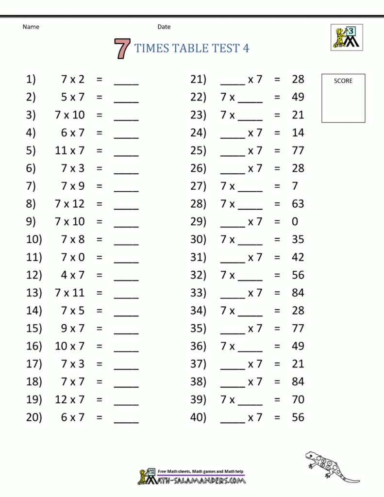 Times Tables Worksheets Times Tables And Worksheets On Pinterest