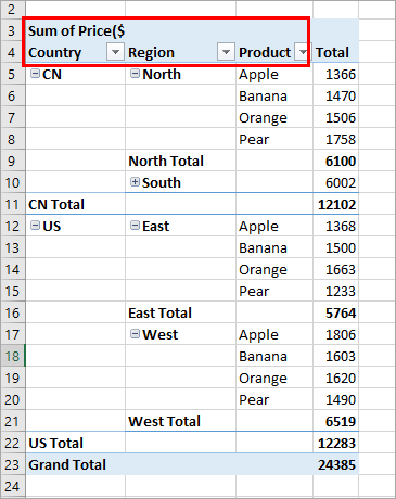 Total And Filter For Pivot Table On Mac Excel Bootrack